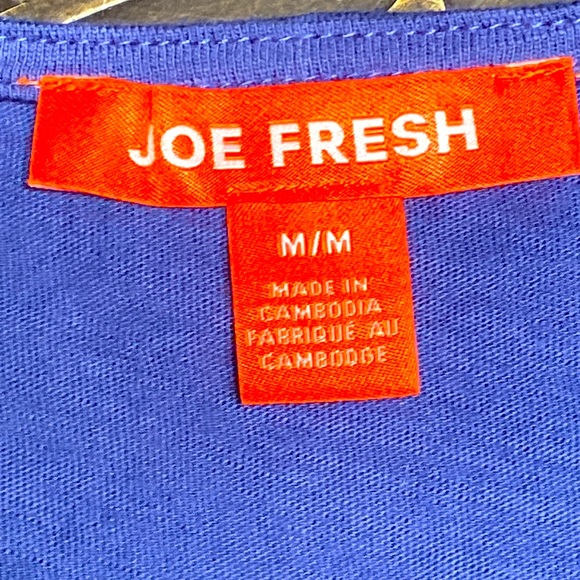 Joe Fresh 100% Cotton Navy Blue Knitted Dressy Tank Top Size M - Picture 4 of 7